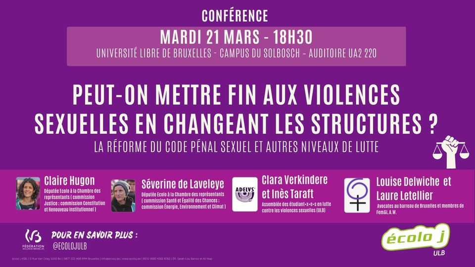 Intervention à la conférence « Peut-on mettre fin aux violences sexuelles en modifiant les structures ? »